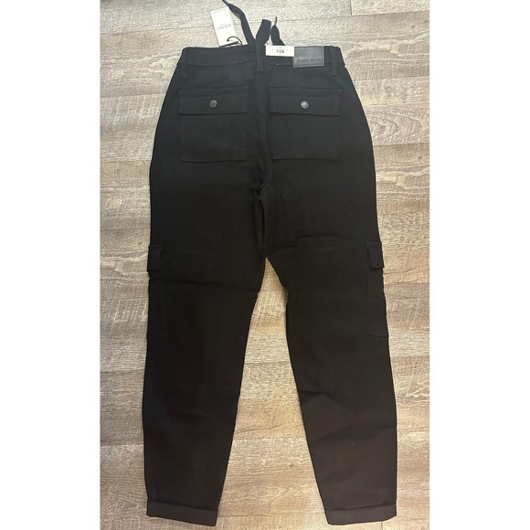 Judy Blue Black Cargo Pants Women's Drawstring Waist Utility Pockets Trousers 7 - Picture 2 of 3